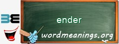 WordMeaning blackboard for ender